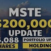 MSTE 200 000 00 45 088 Shares Update And Portfolio Holdings Update