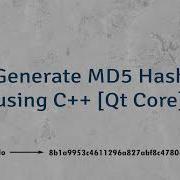How To Generate MD5 Hash Using C Qt Core