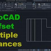 Смещение AutoCAD на несколько расстояний