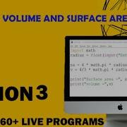 Lecture 10 Volume And Surface Area Of Sphere In Python Programming With Priyanshu English