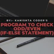 Program To Check Odd Even Number If Else Statement