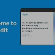 Welcome To Inedit The Ultimate Inline Web Editor Powered By ChatGPT Edit Instantly On Any Site