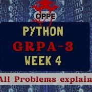Python Week 4 GRPA 3 List And Set Application All Problems Explained Iitm Iitmadras