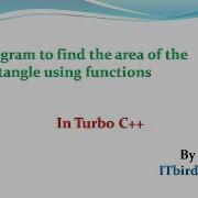 Turbo C Program To Find Area Of The Rectangle Using Functions