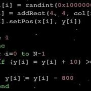Tiny BASIC V3 ギャラクシアンの背景風