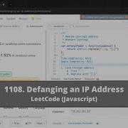 How To Solve 1108 Defanging An IP Address On LeetCode Javascript