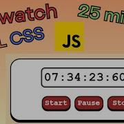 Create A Stopwatch In Vanilla JavaScript