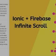 Infinite Scroll With Ionic Firebase