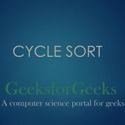 Cycle Sort GeeksforGeeks