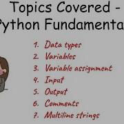 Datatypes Input Output Variables Variable Assignments