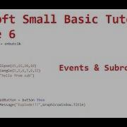 Small Basic Tutorial Episode 6 Subroutines And Events