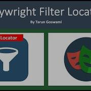 Playwright Locator Filter