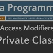 Learn Java Programming Private Access Applied To A Class