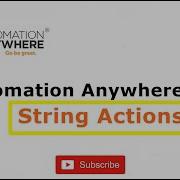Automation Anywhere 360 String Actions
