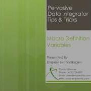 Pervasive Data Integrator Macro Def Variables Part 2
