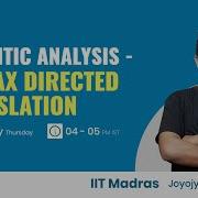 Semantic Analysis Syntax Directed Translation With Joyojyoti Acharya GeeksforGeeks GATE