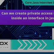 Can We Create Private Access Modifier Inside Interface Core Java Interview Question 462