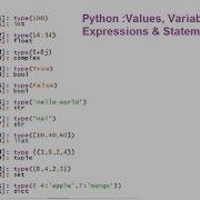 3 Python Values Variables Expressions Statements Pythonvalues Variables