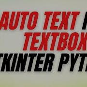 Insert Auto Text For Textbox In Tkinter Python Python Tkinter GUI Tutorial