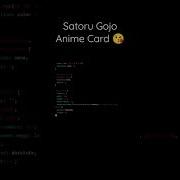 Sataro Gojo Anime Card HTML CSS Only Shorts Programming Html Css Anime Jujutsukaisen