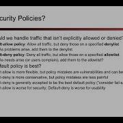 Networking7 Video 15 Default Security Policies