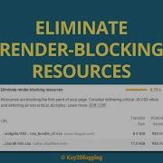 How To Eliminate Render Blocking Resources In Blogger Speedup Blogger Website