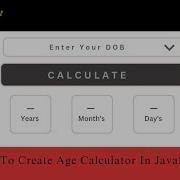 How To Create Age Calculator In JavaScript Javascript Projects College Project 2 CodeWithRihan