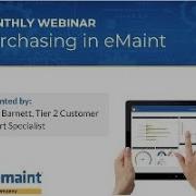 Web Workshop Purchasing In EMaint X4