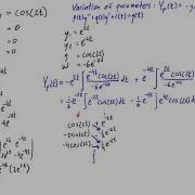 Variation Of Parameters Example 2 Second Order Differential Equation