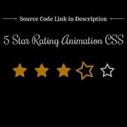 5 Star Rating Animation Effects Using Only CSS