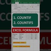 COUNTIF And COUNTIFS Formula In Excel How To Use COUNTIF COUNTIFS Functions Excel Excelformula