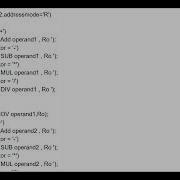 Simple Code Generator Algorithm