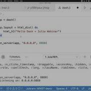 Get Started With Dash For Julia