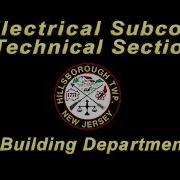 ELECTRICAL SUBCODE TECHNICAL SECTION HILLSBOROUGH NJ BUILDING DEPT