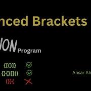 Balanced Brackets