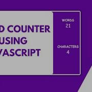 How To Create A Word Counter Using HTML CSS Javascript Live Character Counter Wordcounter