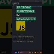 Factory Functions In JavaScript Javascript Coding