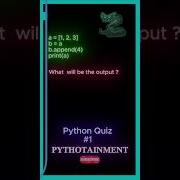 Python Quiz Test Your Python Skills Shortvideo Shorts Ytshorts