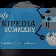 Generate Wikipedia Summary Python Project PyWhatkit Easy Tutorial
