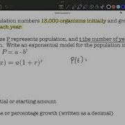 Exponential Mathematical Modeling Population Growth