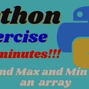 Max And Min Of An Array Python Exercises For Beginners Exercise 1 2024