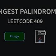 Longest Palindrome Leetcode 409 Java