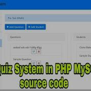 Online Quiz System In PHP MySQL With Source Code