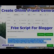 Create Free Online IFrame Code Maker Tool Website IFrame Code Generator Free Script For Blogger