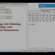 19 List Looping Aliasing Mutability Cloning List Parameters Return Values Python
