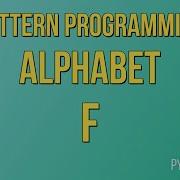 Write A Python Program To Print Alphabet Pattern F Pattern Programming Python Projects