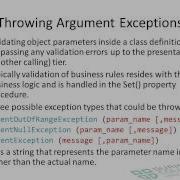 Throwing Exceptions