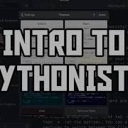 Pythonista Intro