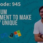 945 Minimum Increment To Make Array Unique With Thought Process LeetCode 945