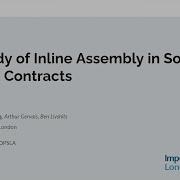 OOPSLA A Study Of Inline Assembly In Solidity Smart Contracts